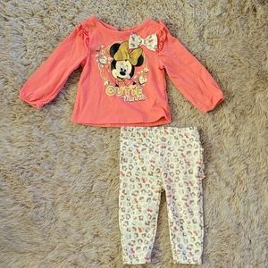 DISNEY Minnie Mouse long sleeve top & leggings set